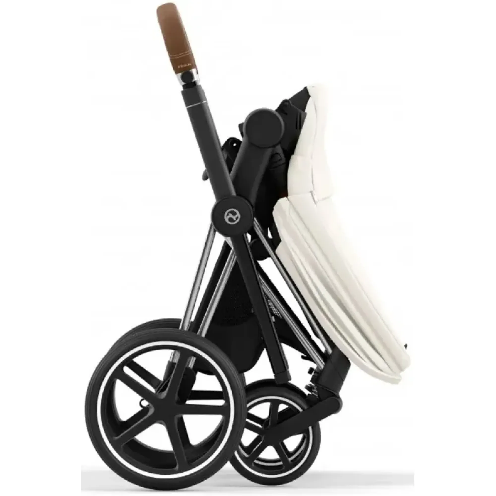 Коляска 2в1 Cybex Priam 4.0 Off White на шасі Chrome Brown