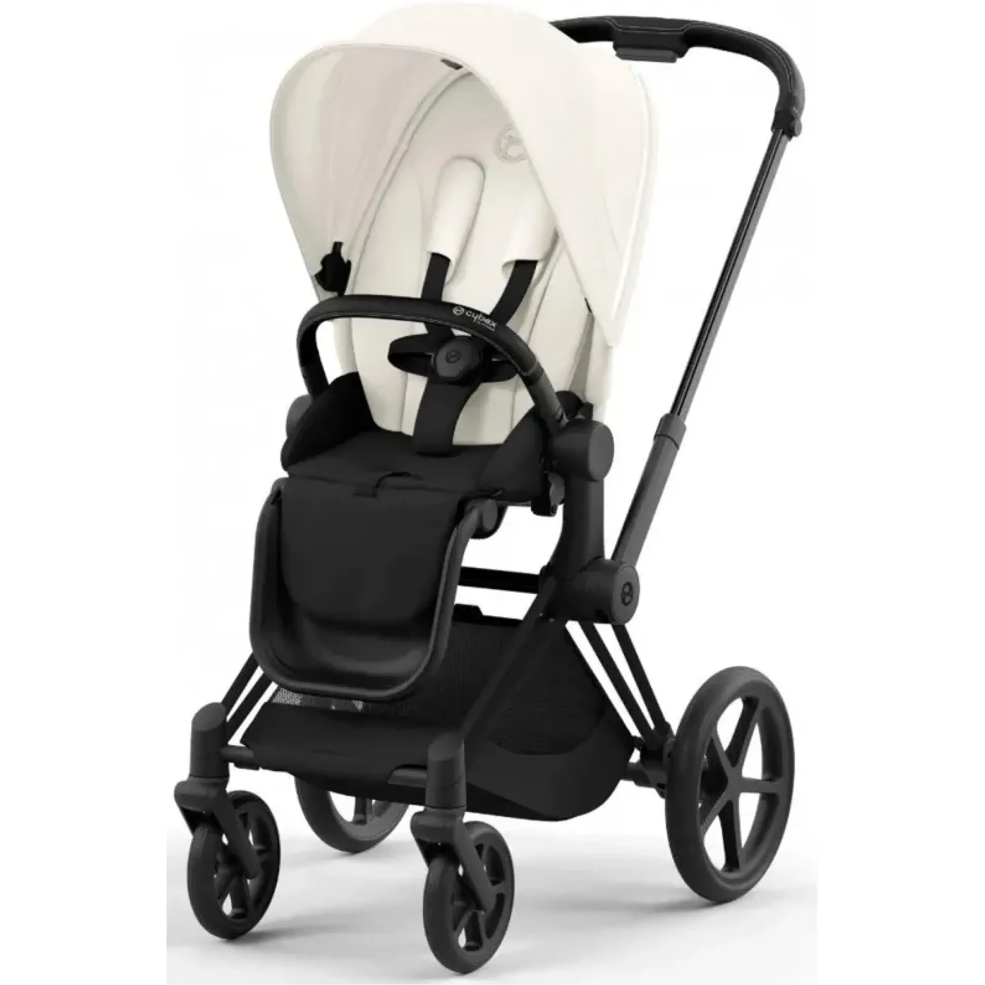 Коляска 2в1 Cybex Priam 4.0 Off White на шасі Matt Black