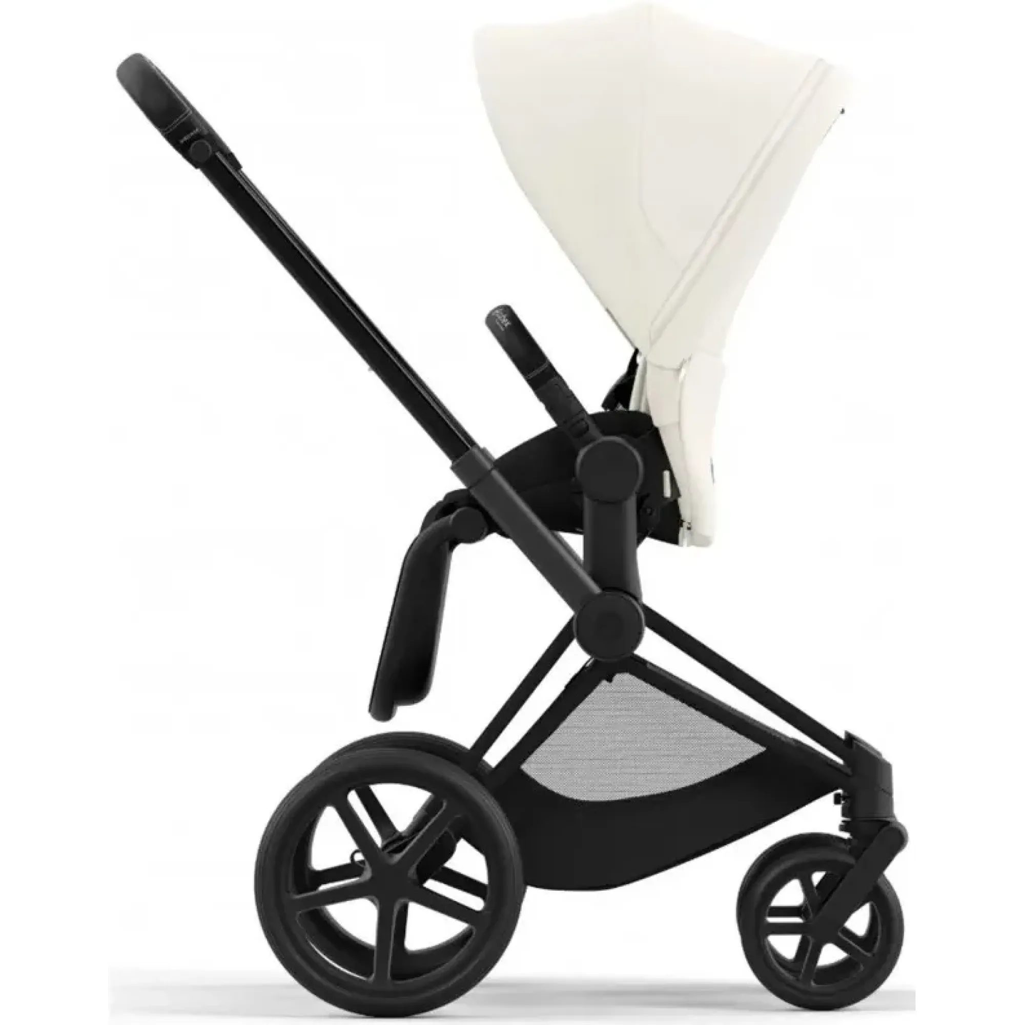Коляска 2в1 Cybex Priam 4.0 Off White на шасі Matt Black