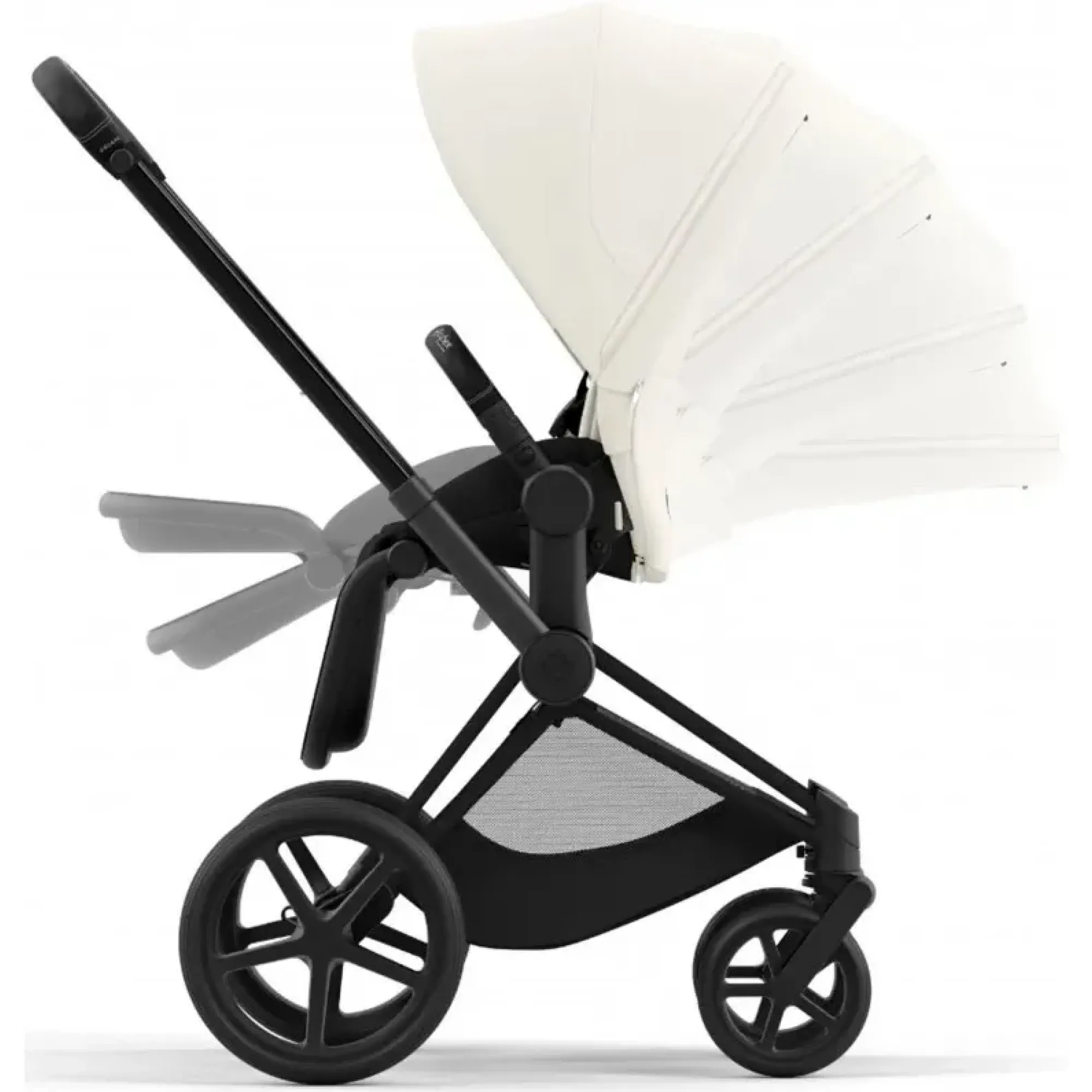 Коляска 2в1 Cybex Priam 4.0 Off White на шасі Matt Black