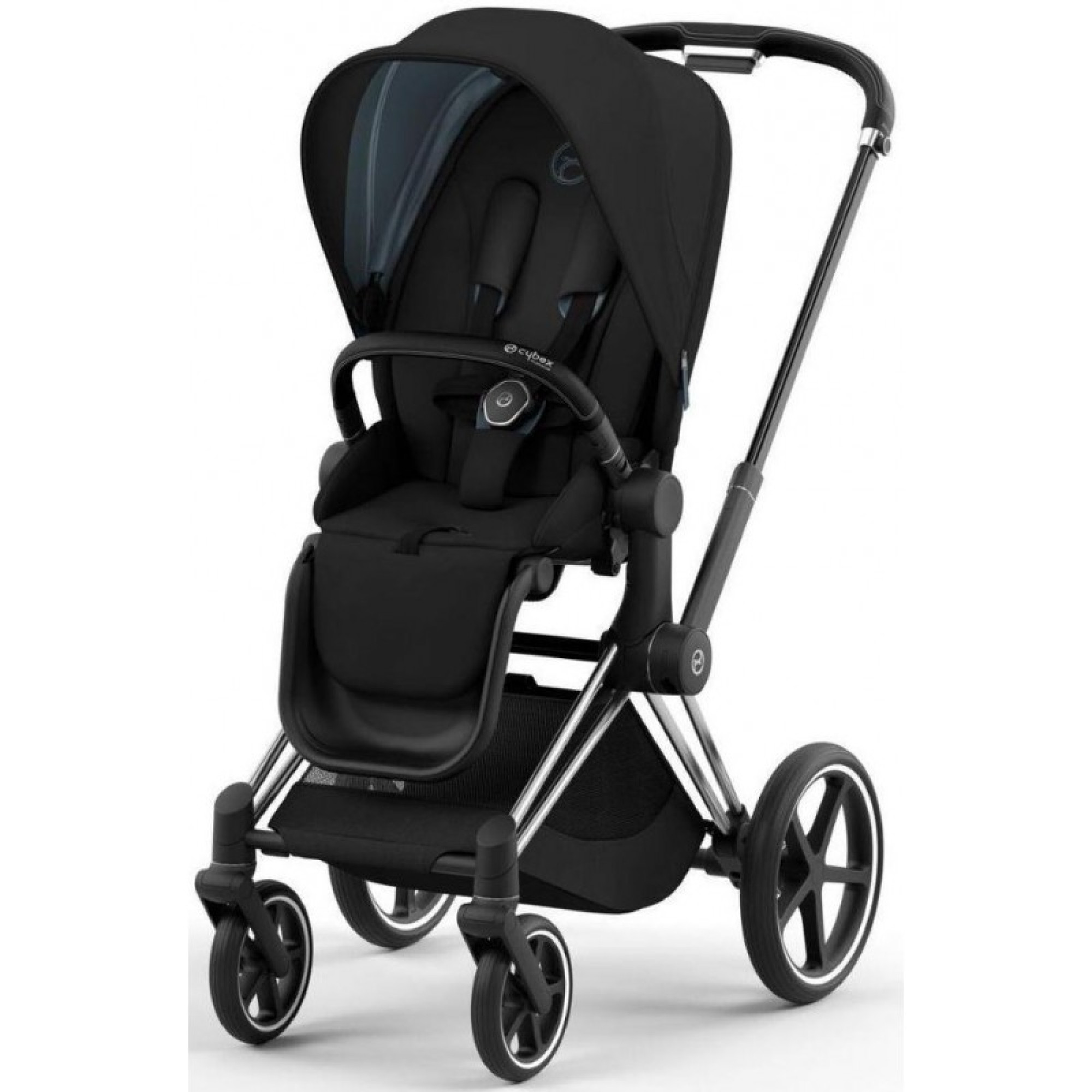 Коляска 2в1 Cybex Priam 4.0 Sepia Black на шасі Chrome Black