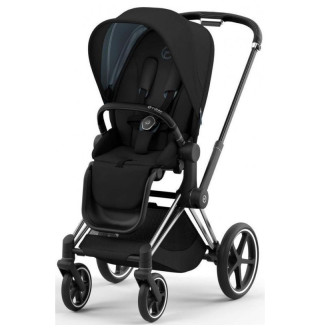 Коляска 2в1 Cybex Priam 4.0 Sepia Black на шасі Chrome Black