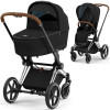 Коляска 2в1 Cybex Priam 4.0 Sepia Black на шасі Chrome Brown
