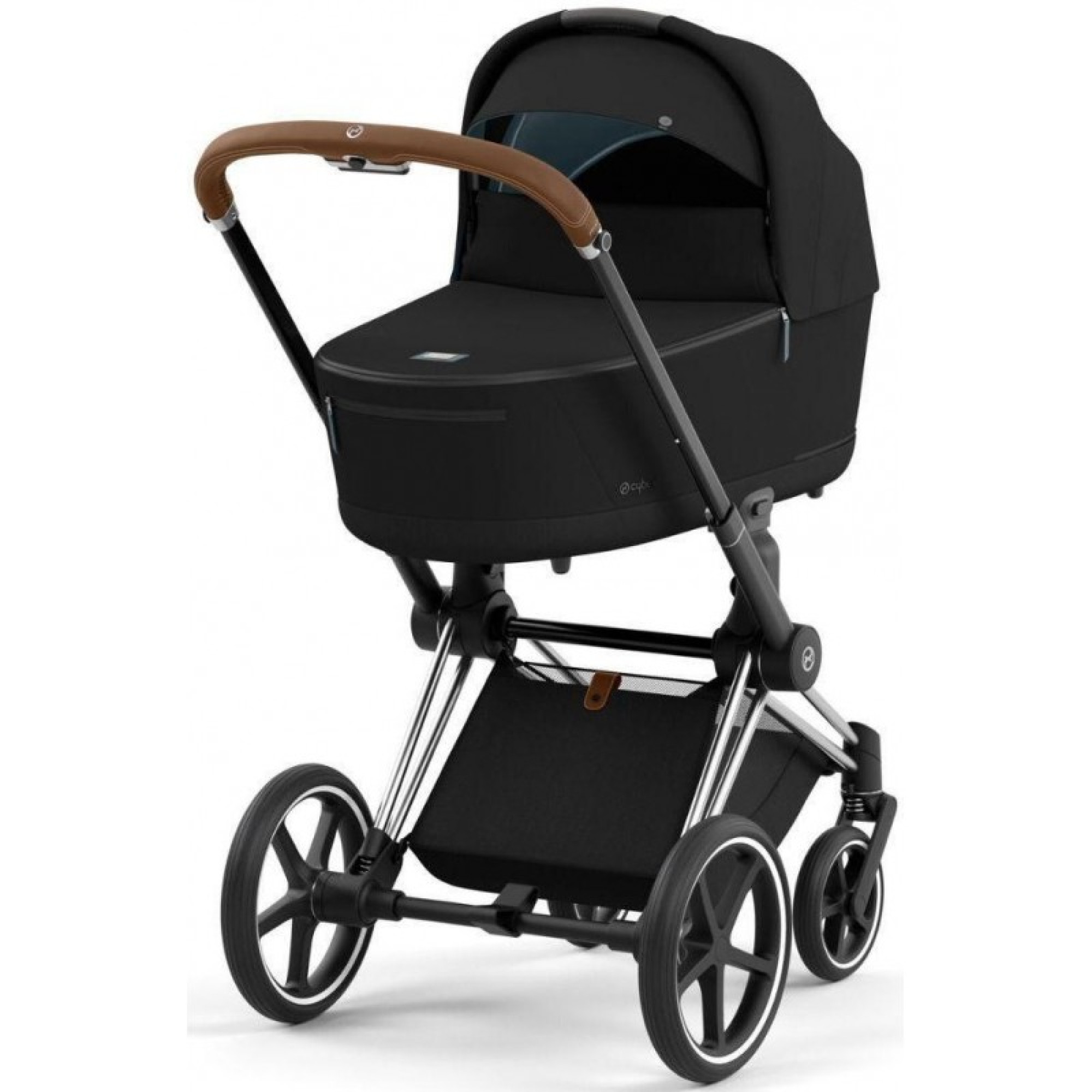 Коляска 2в1 Cybex Priam 4.0 Sepia Black на шасі Chrome Brown