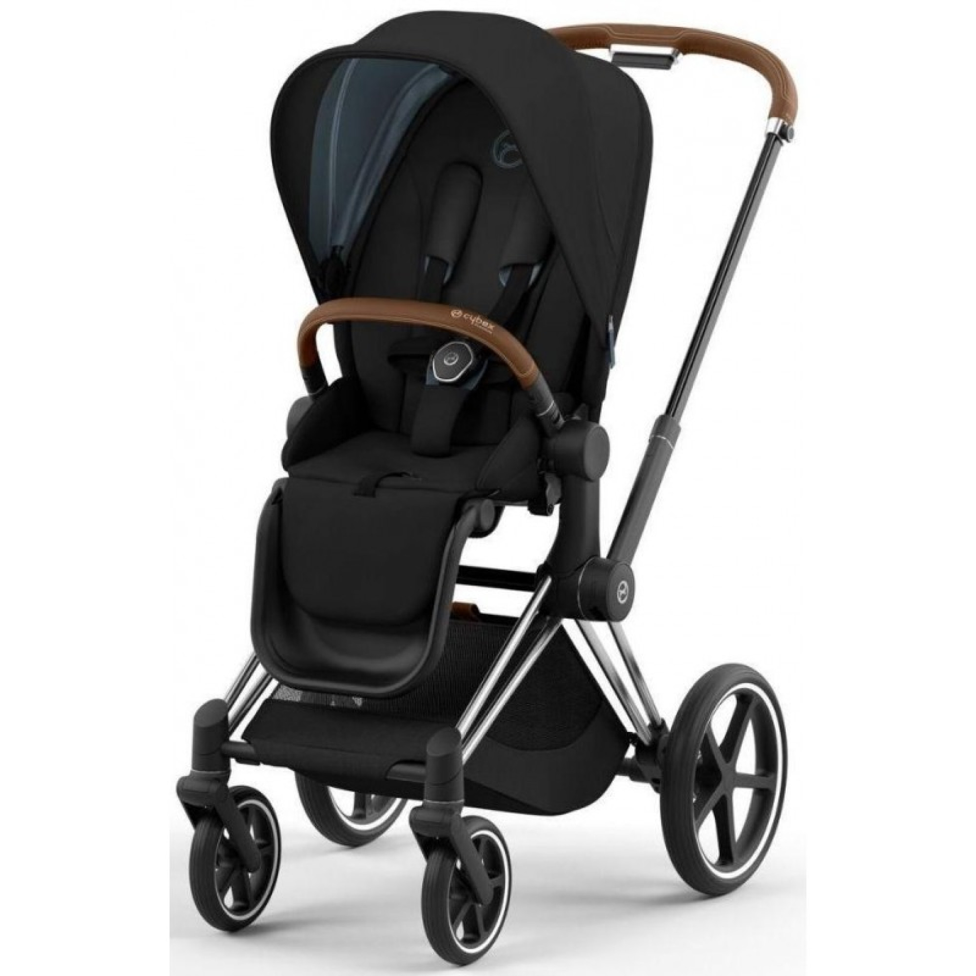Коляска 2в1 Cybex Priam 4.0 Sepia Black на шасі Chrome Brown