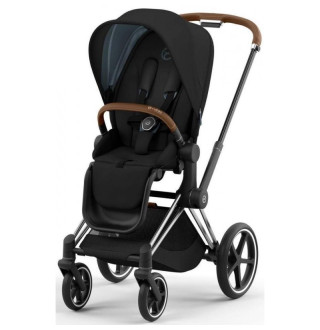 Коляска 2в1 Cybex Priam 4.0 Sepia Black на шасі Chrome Brown