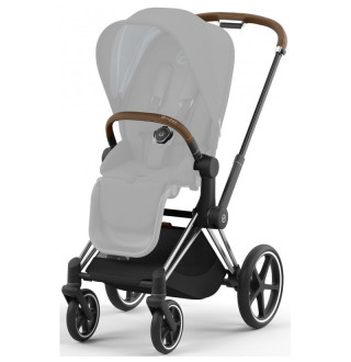 Коляска 2в1 Cybex Priam 4.0 Sepia Black на шасі Chrome Brown