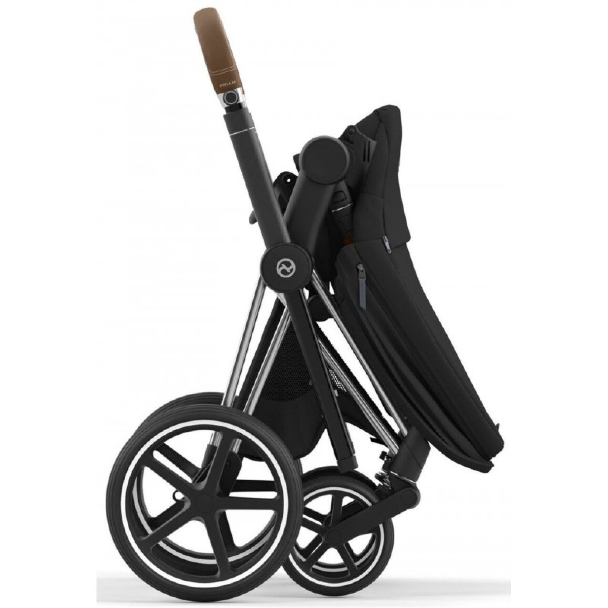 Коляска 2в1 Cybex Priam 4.0 Sepia Black на шасі Chrome Brown