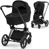 Коляска 2в1 Cybex Priam 4.0 Sepia Black на шасі Matt Black