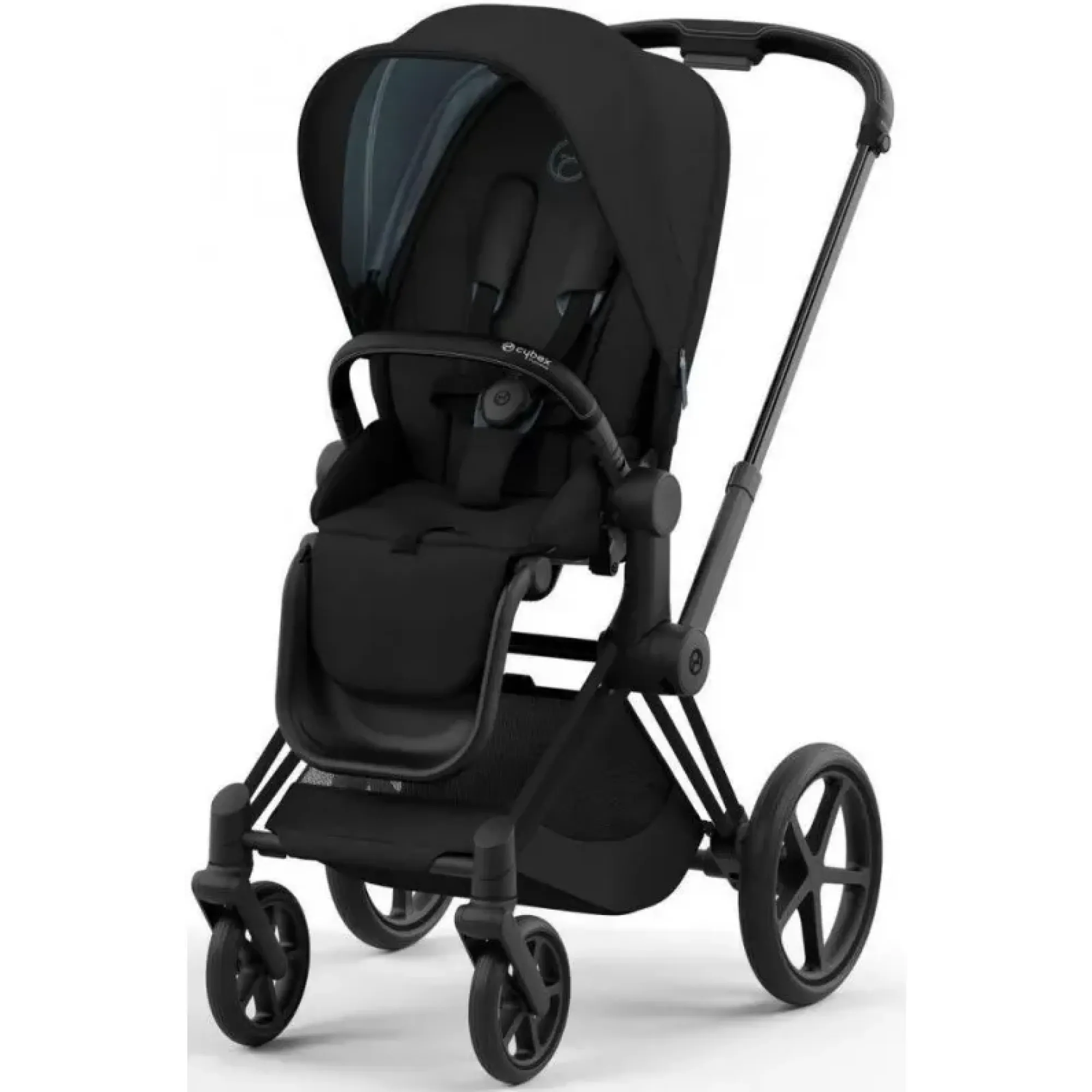 Коляска 2в1 Cybex Priam 4.0 Sepia Black на шасі Matt Black