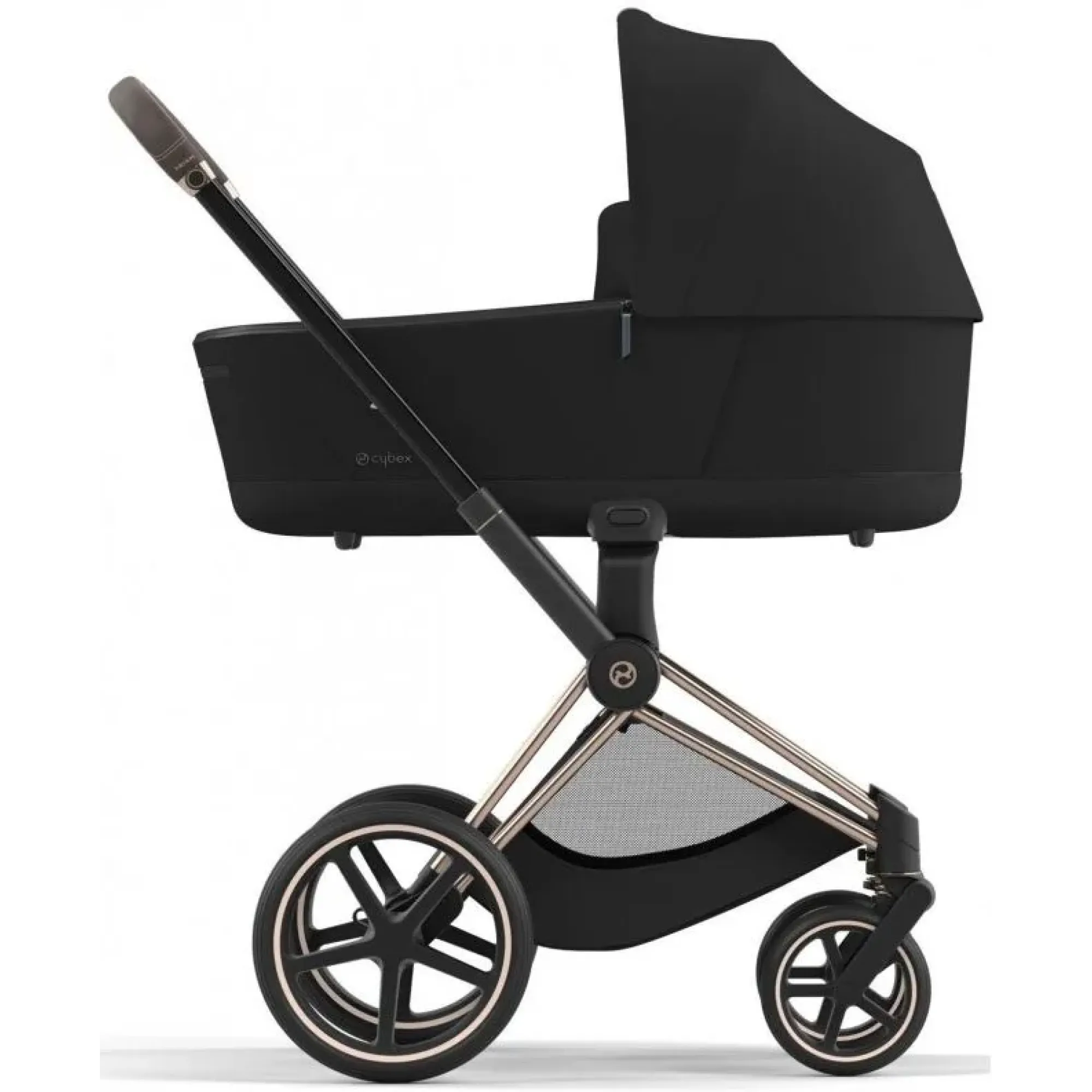 Коляска 2в1 Cybex Priam 4.0 Sepia Black на шасі Rosegold