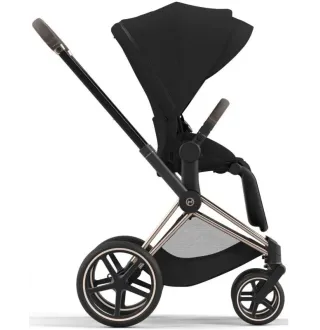 Коляска 2в1 Cybex Priam 4.0 Sepia Black на шасі Rosegold