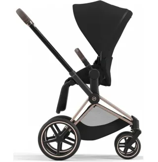 Коляска 2в1 Cybex Priam 4.0 Sepia Black на шасі Rosegold