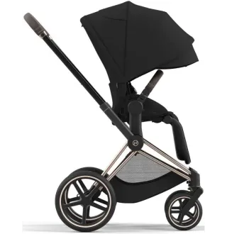 Коляска 2в1 Cybex Priam 4.0 Sepia Black на шасі Rosegold