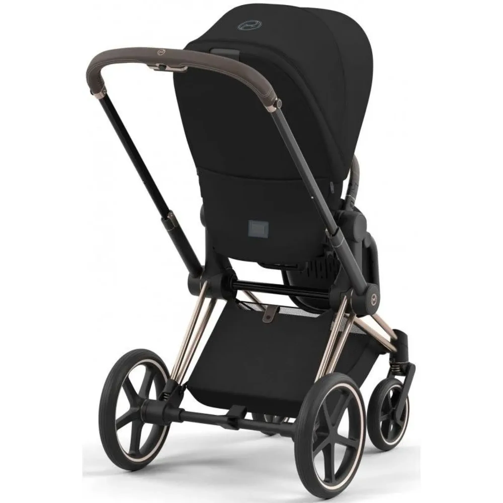 Коляска 2в1 Cybex Priam 4.0 Sepia Black на шасі Rosegold