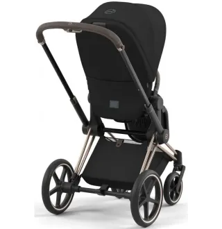 Коляска 2в1 Cybex Priam 4.0 Sepia Black на шасі Rosegold