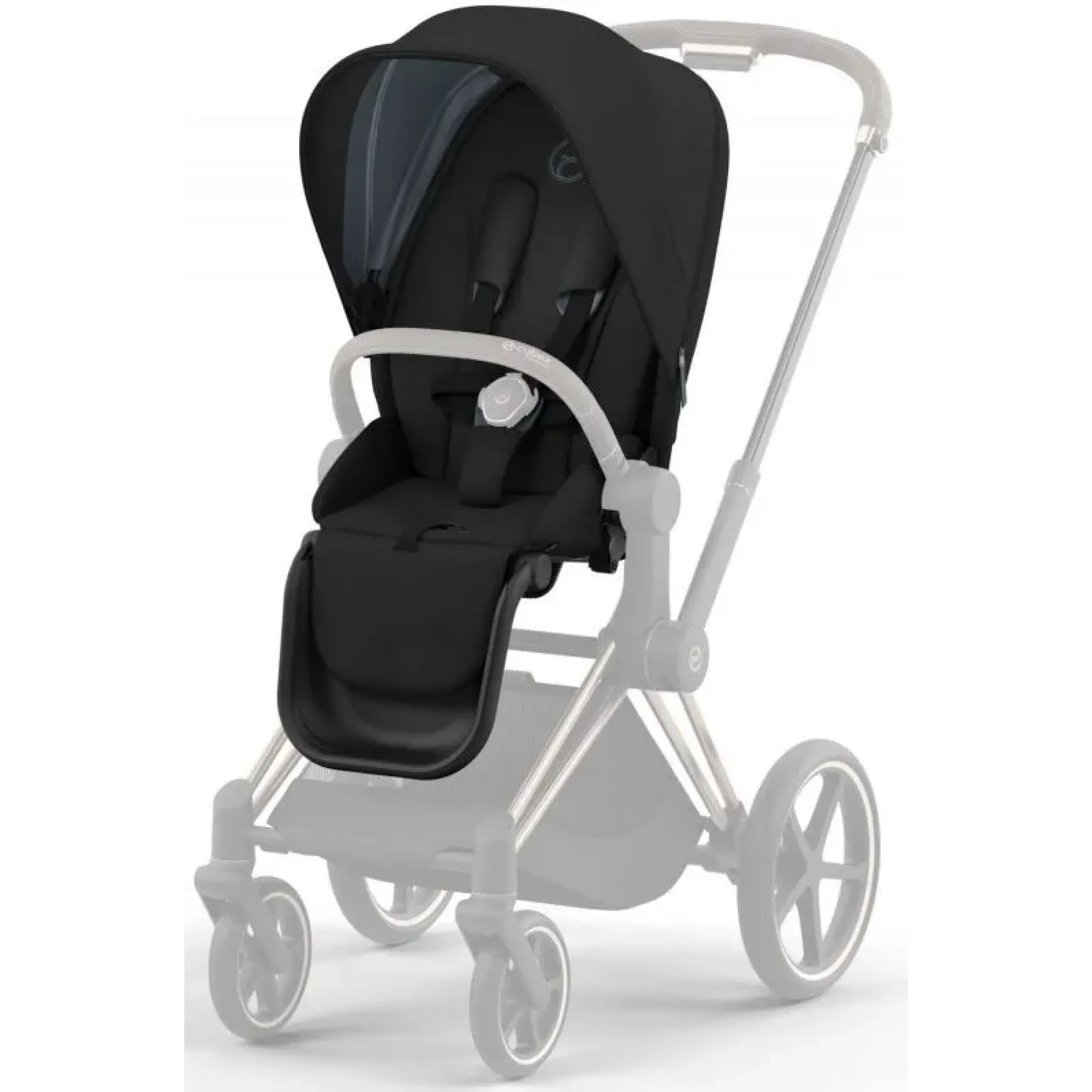 Коляска 2в1 Cybex Priam 4.0 Sepia Black на шасі Rosegold