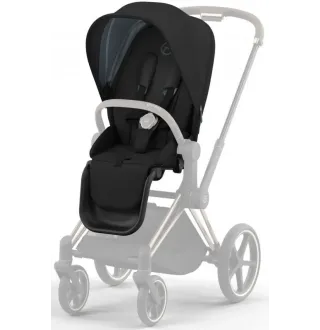 Коляска 2в1 Cybex Priam 4.0 Sepia Black на шасі Rosegold
