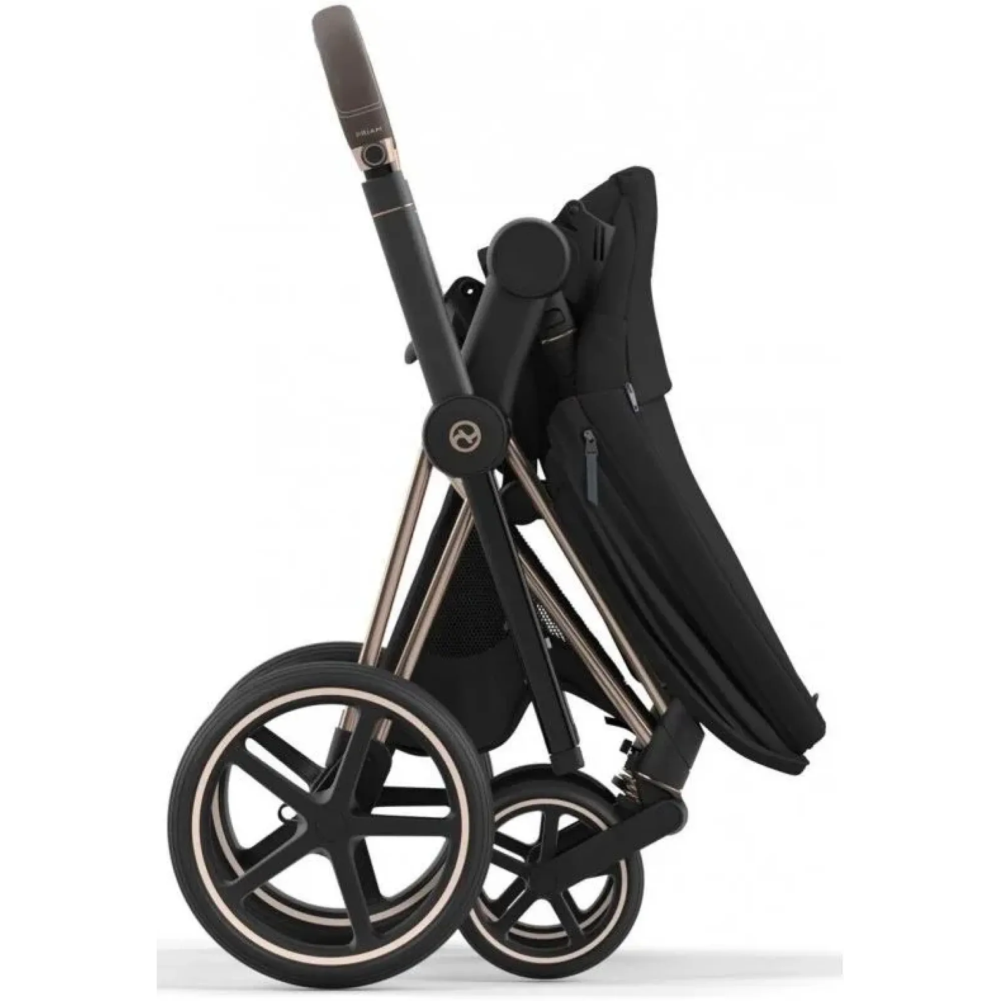Коляска 2в1 Cybex Priam 4.0 Sepia Black на шасі Rosegold
