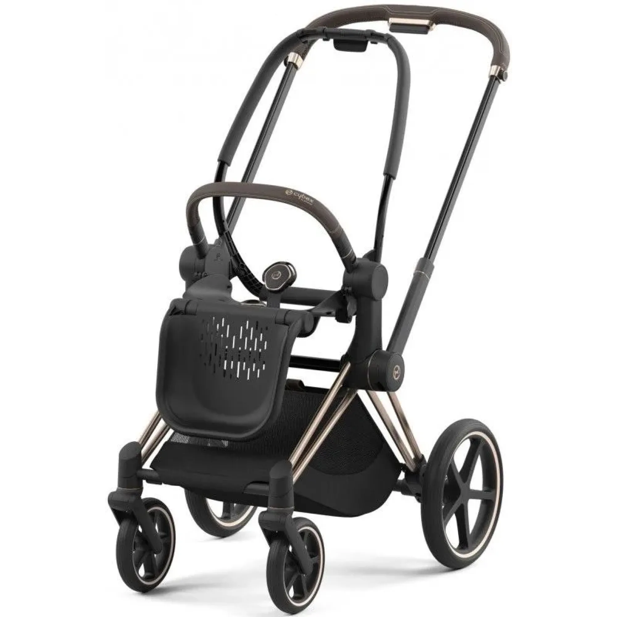 Коляска 2в1 Cybex Priam 4.0 Sepia Black на шасі Rosegold