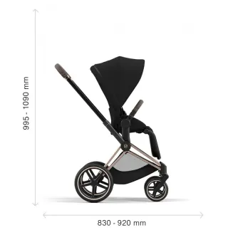 Коляска 2в1 Cybex Priam 4.0 Sepia Black на шасі Rosegold