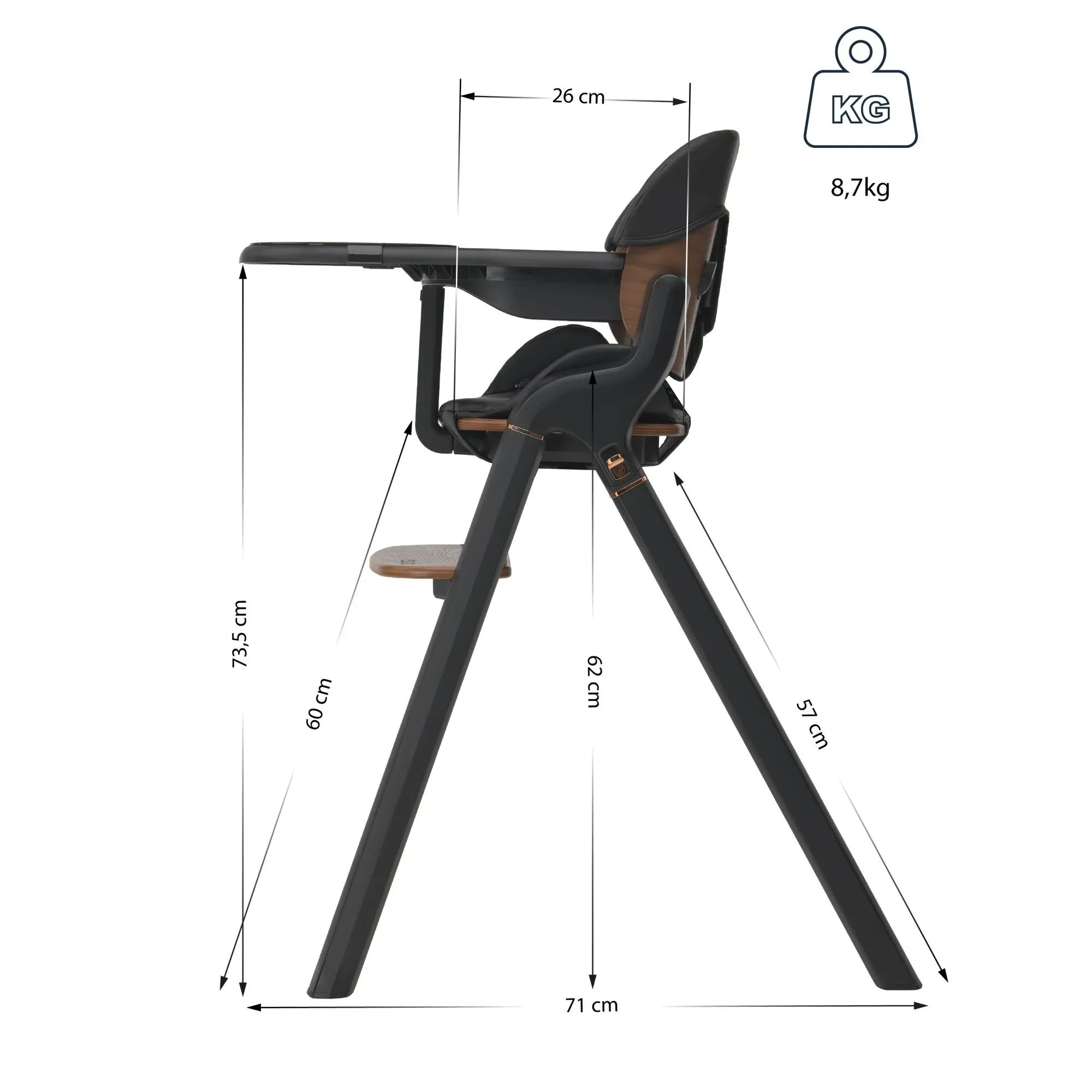Стільчик для годування Espiro Allure 11 Timber Black