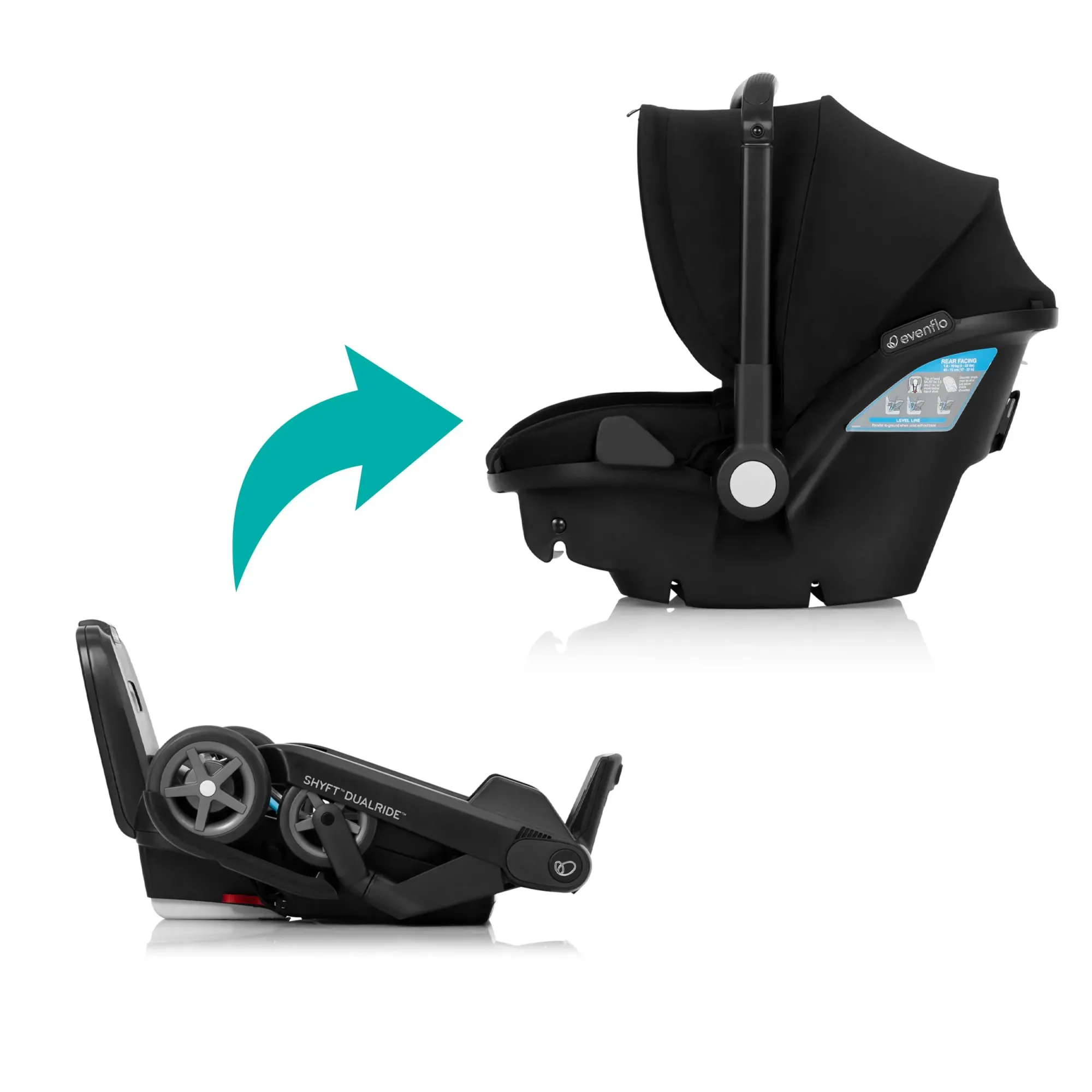 Автокрісло Evenflo Shyft DualRide Beaufort Black