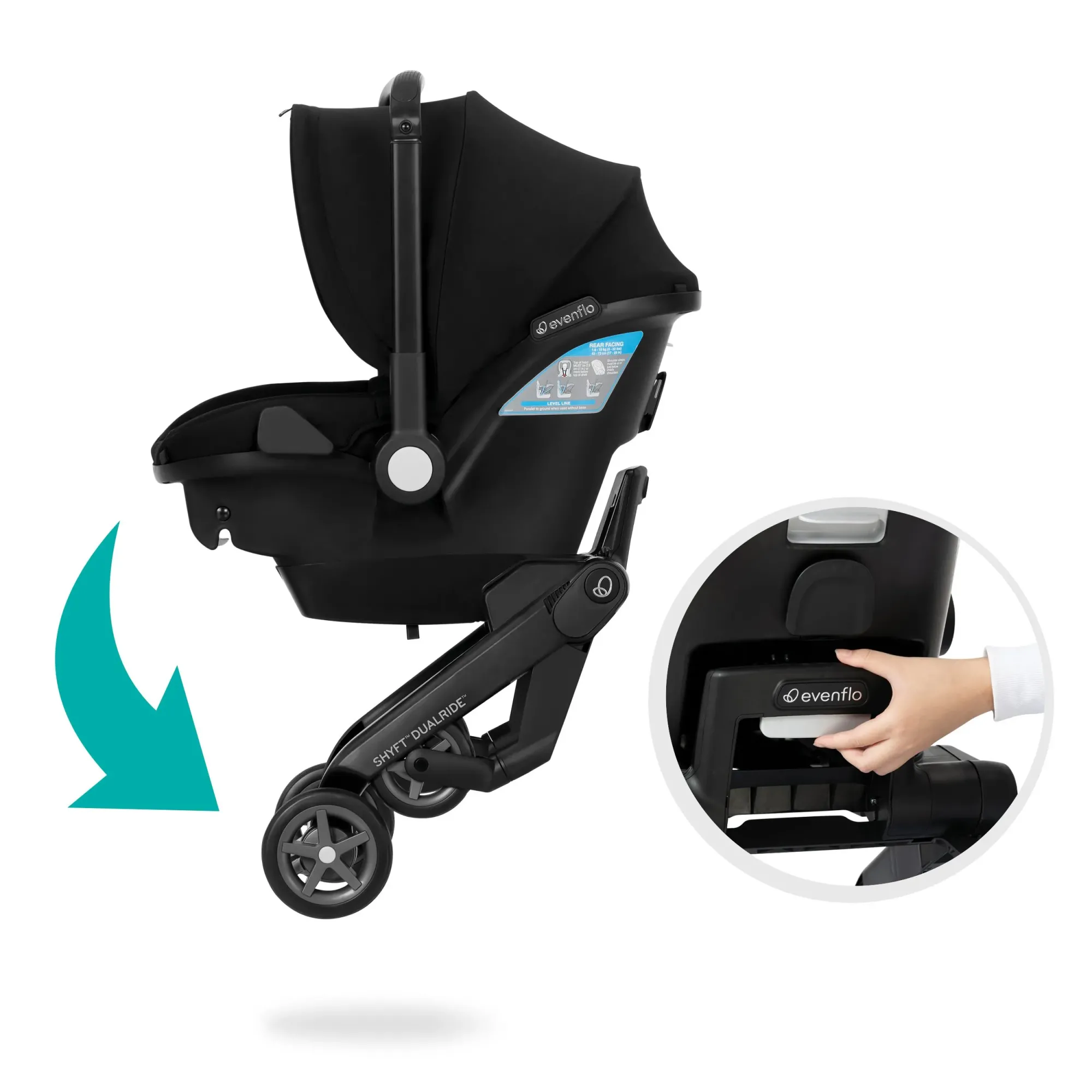 Автокрісло Evenflo Shyft DualRide Beaufort Black