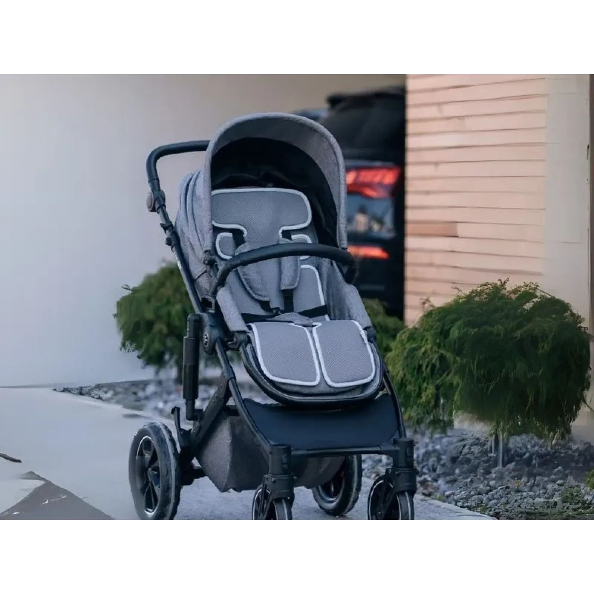 Підкладка для коляски та автокрісла FreeON Grey-White