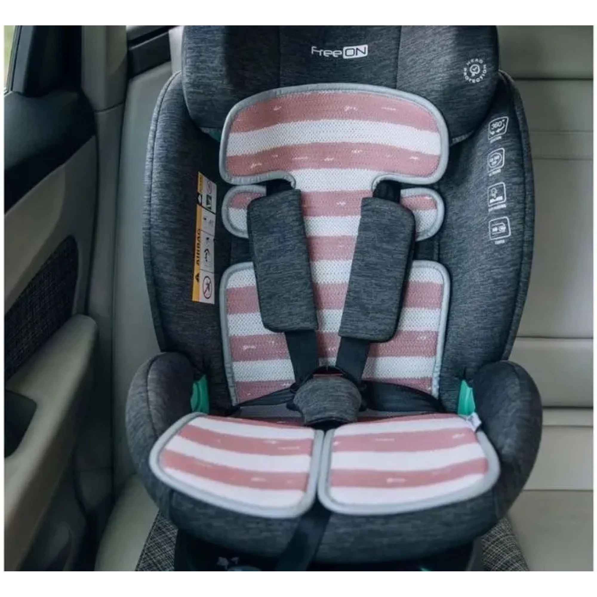 Підкладка для коляски та автокрісла FreeON Pink-White