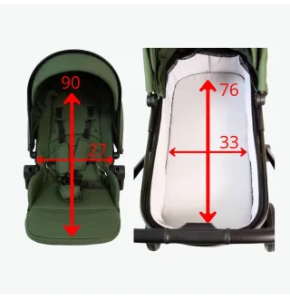 Коляска 3в1 FreeON Zack Olive