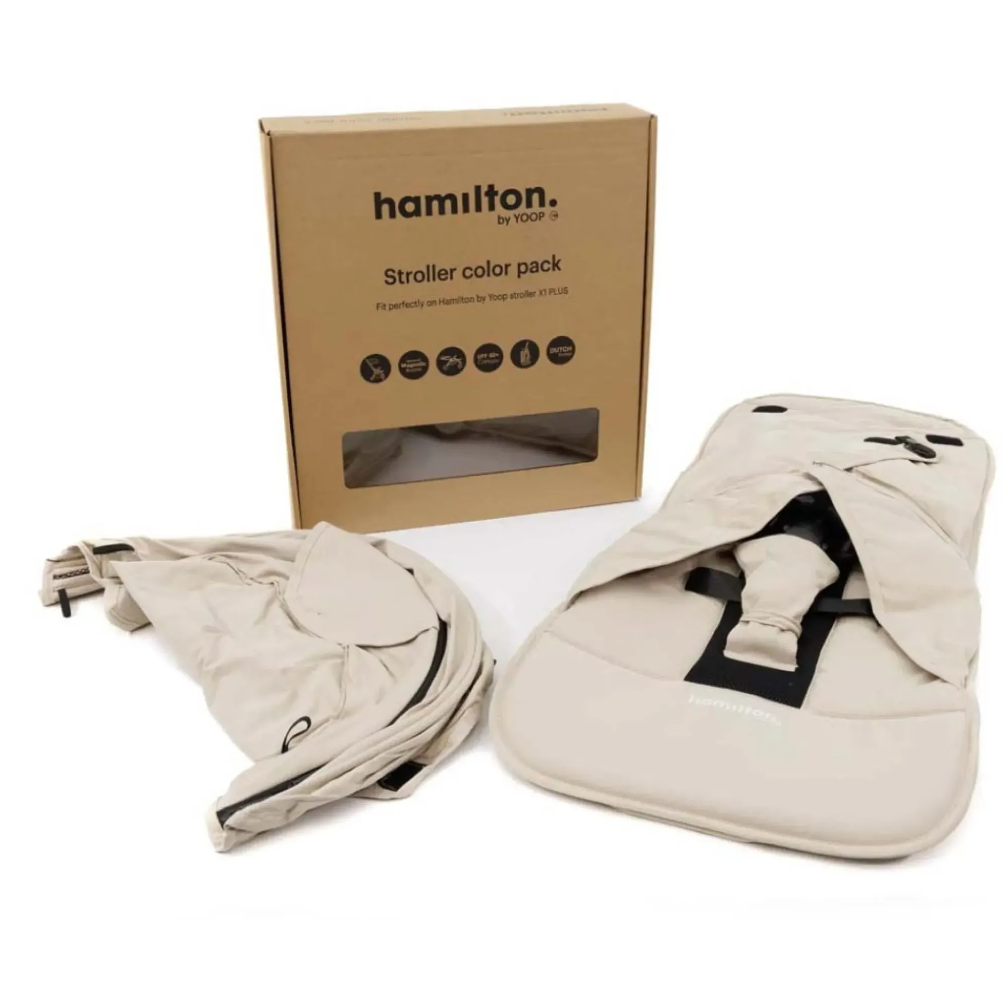 Набір текстилю до коляски Hamilton by Yoop X1 Plus Cream White