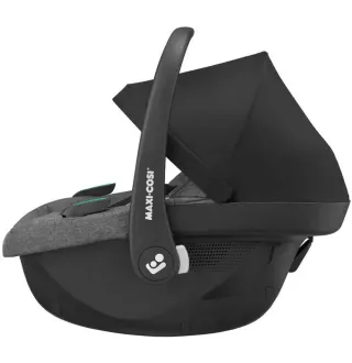 Коляска 3в1 Maxi-Cosi Zelia S Trio Dark Grey (Black Frame/Brown Leather + CabrioFix S i-Size + сумка)