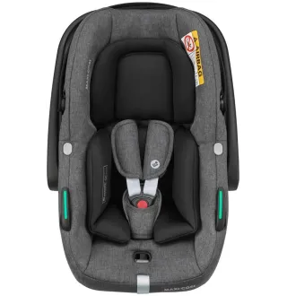 Коляска 3в1 Maxi-Cosi Zelia S Trio Dark Grey (Black Frame/Brown Leather + CabrioFix S i-Size + сумка)