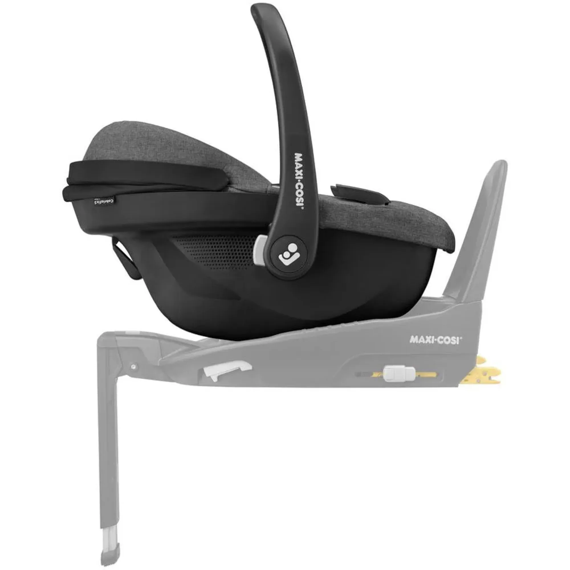 Коляска 3в1 Maxi-Cosi Zelia S Trio Dark Grey (Black Frame/Brown Leather + CabrioFix S i-Size + сумка)