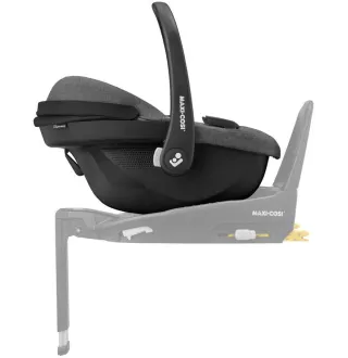 Коляска 3в1 Maxi-Cosi Zelia S Trio Dark Grey (Black Frame/Brown Leather + CabrioFix S i-Size + сумка)