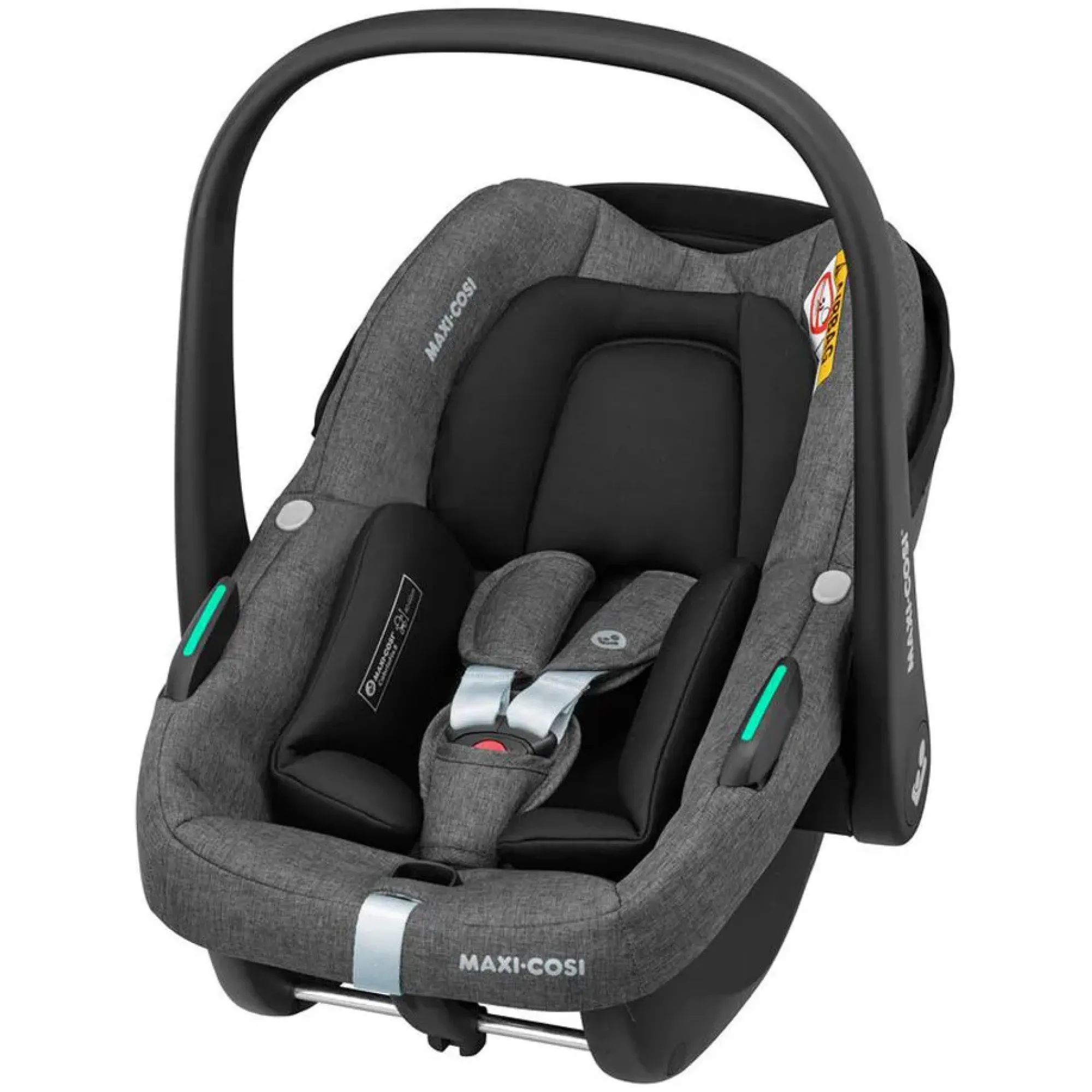 Коляска 3в1 Maxi-Cosi Zelia S Trio Dark Grey (Black Frame/Brown Leather + CabrioFix S i-Size + сумка)