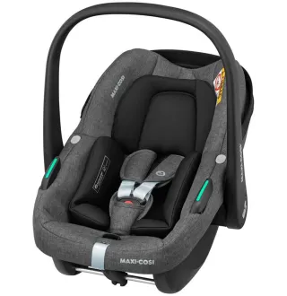 Коляска 3в1 Maxi-Cosi Zelia S Trio Dark Grey (Black Frame/Brown Leather + CabrioFix S i-Size + сумка)