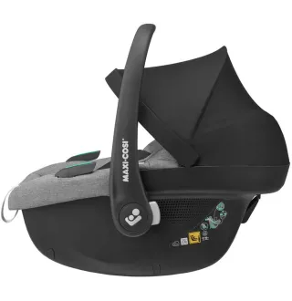 Коляска 3в1 Maxi-Cosi Zelia S Trio Grey (Black Frame/Brown Leather + CabrioFix S i-Size + сумка)