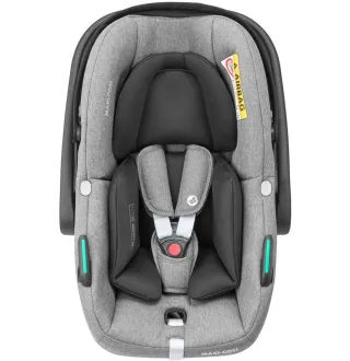Коляска 3в1 Maxi-Cosi Zelia S Trio Grey (Black Frame/Brown Leather + CabrioFix S i-Size + сумка)