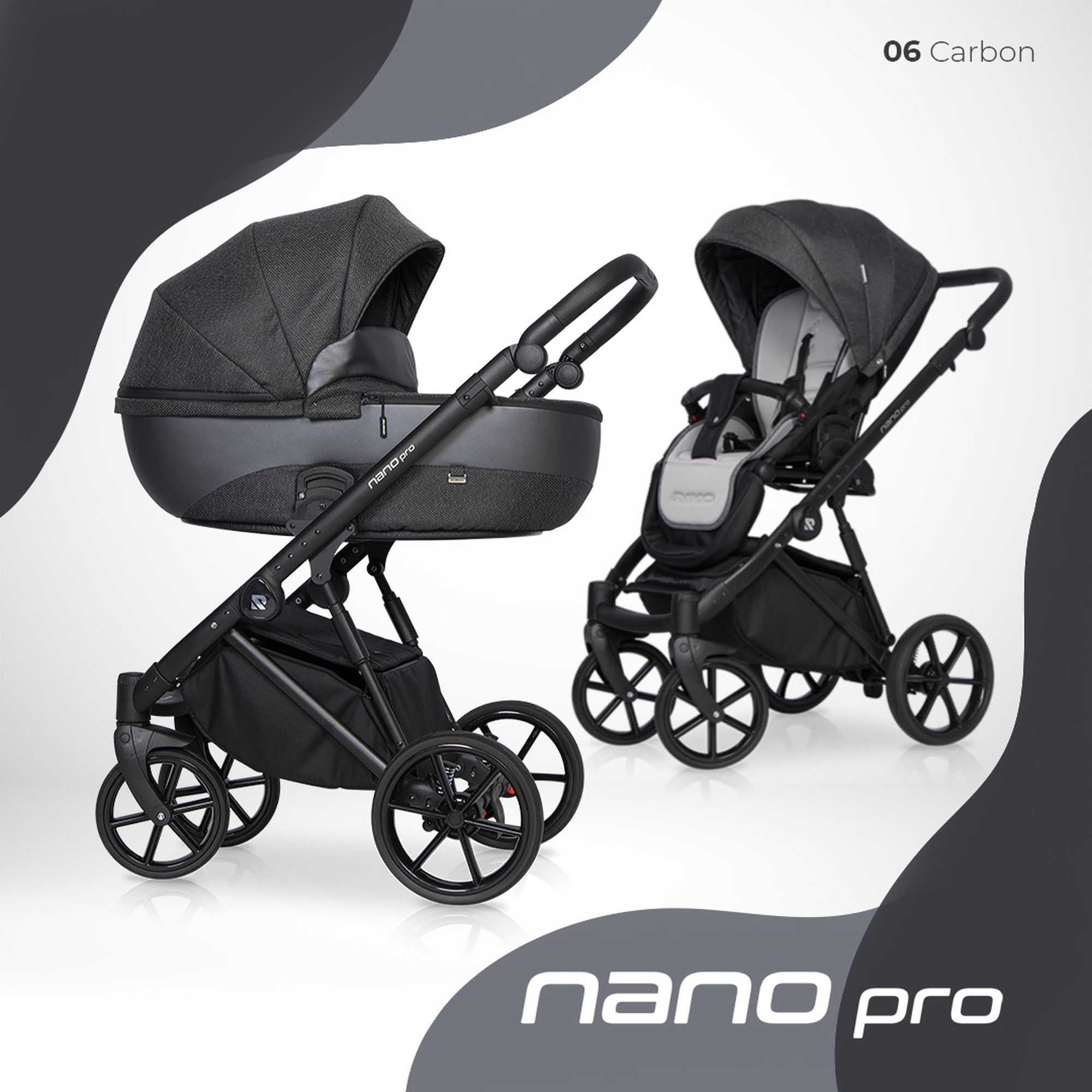 Коляска 2в1 Riko Nano Pro 06 Carbon