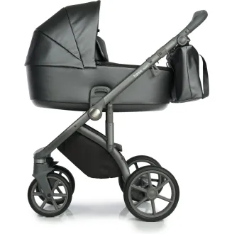 Коляска 2в1 Roan Bass Next Perl Dark Grey (Екошкіра)