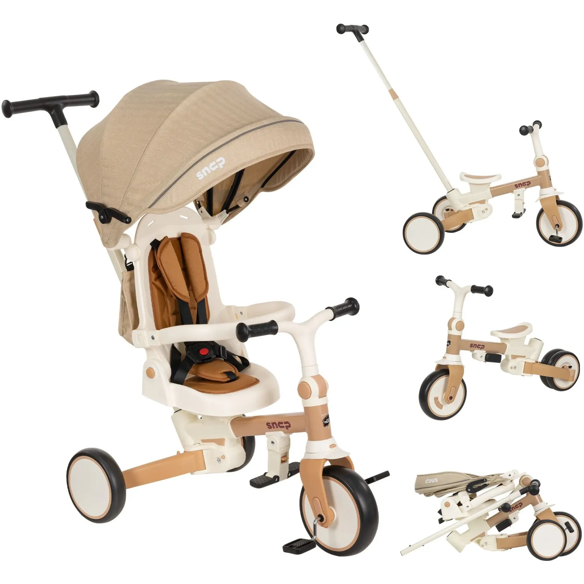 Велосипед триколісний TILLY SNAP T-391 БЕЖЕВИЙ