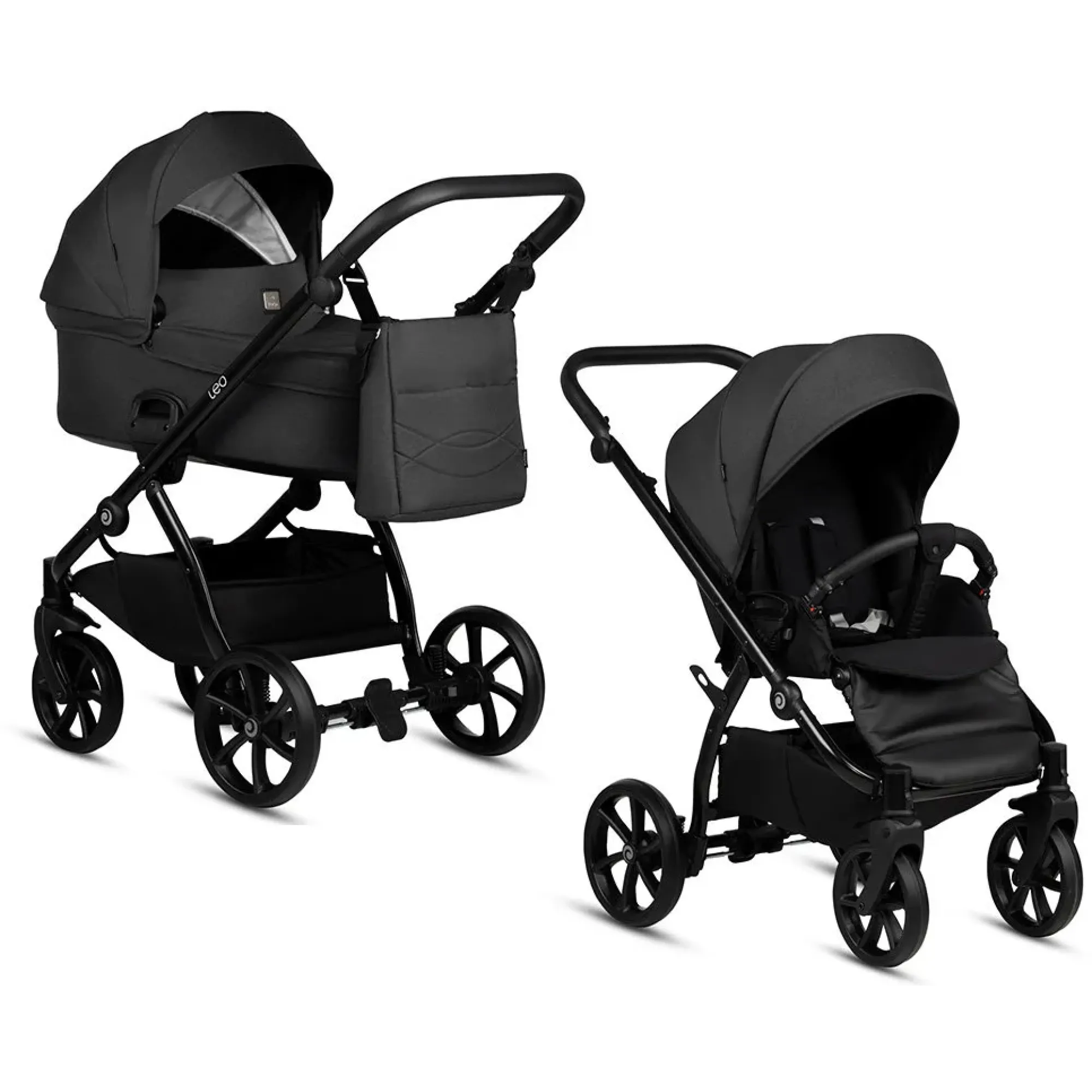 Коляска 2 в 1 Tutis Leo Plus Black