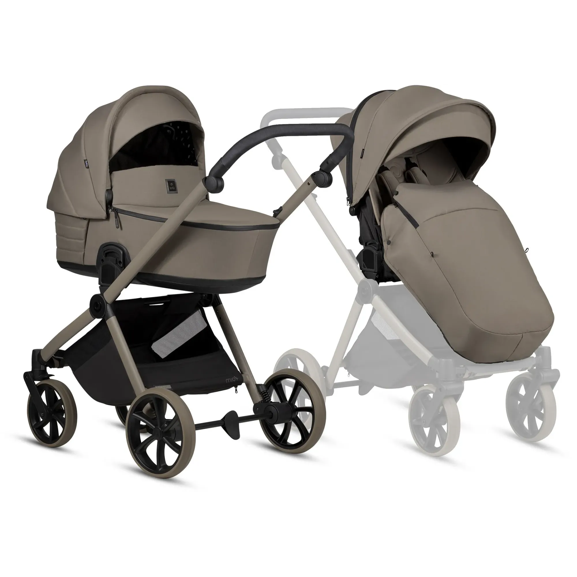 Коляска 2в1 Tutis Mio3 plus Essential Taupe Deep