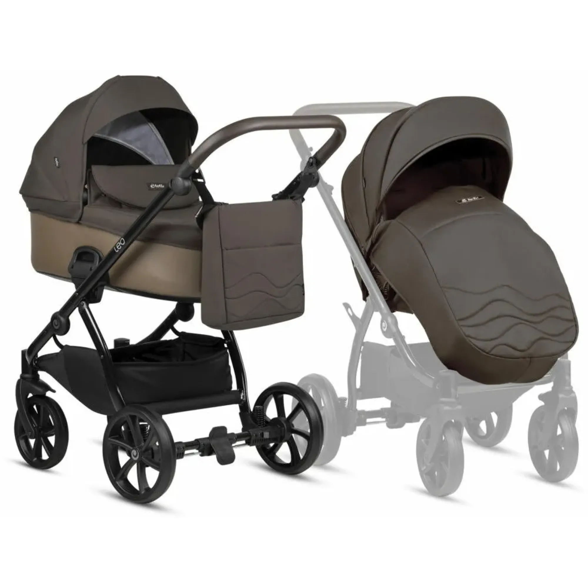 Коляска 2 в 1 Tutis Leo Plus Brown 2024