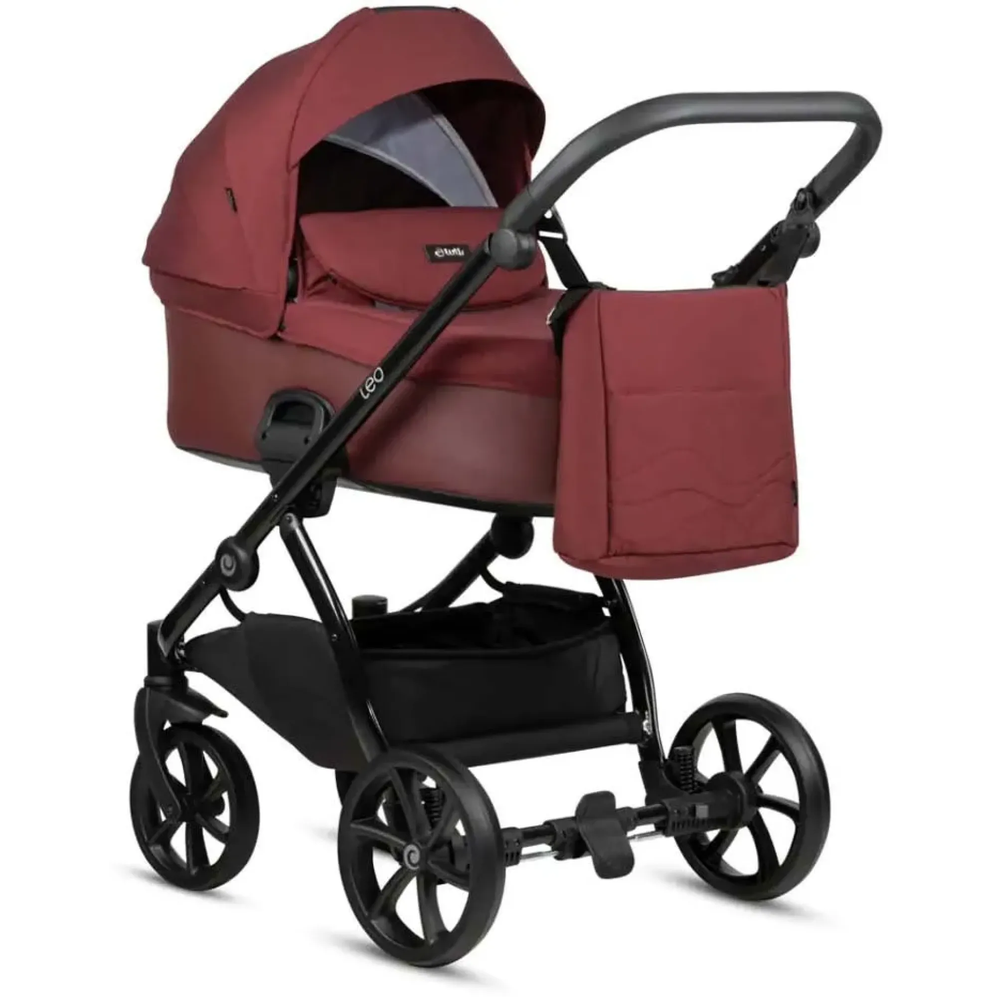 Коляска 2 в 1 Tutis Leo Plus Burgundy 2024