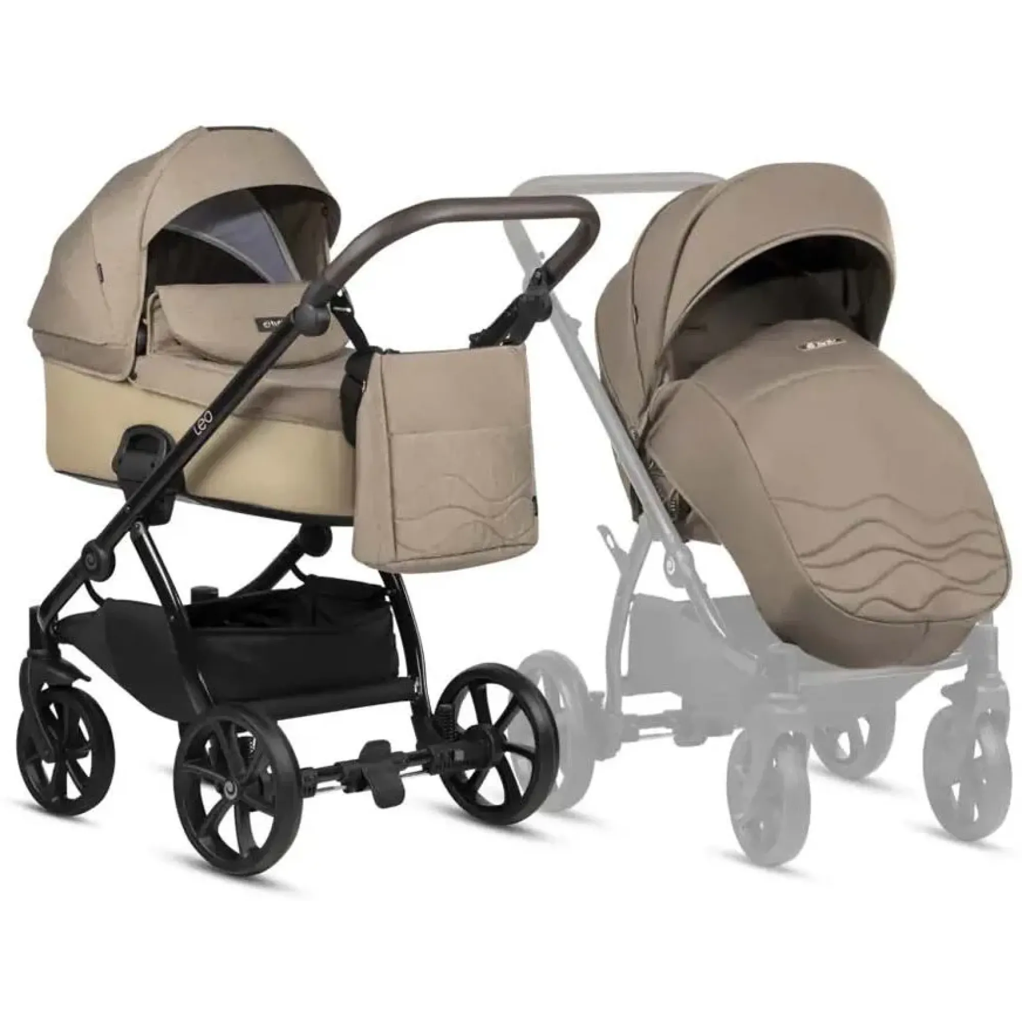 Коляска 2 в 1 Tutis Leo Plus Caramel 2024