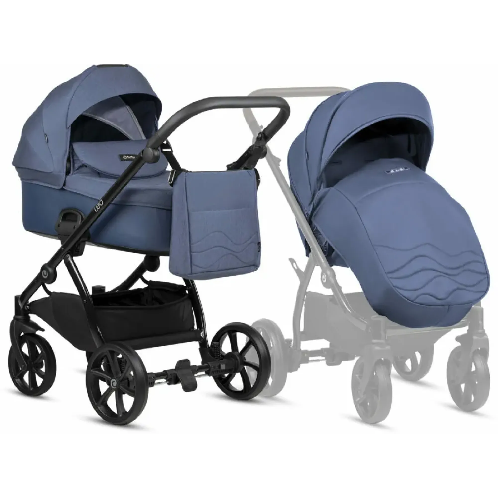 Коляска 2 в 1 Tutis Leo Plus Indigo 2024