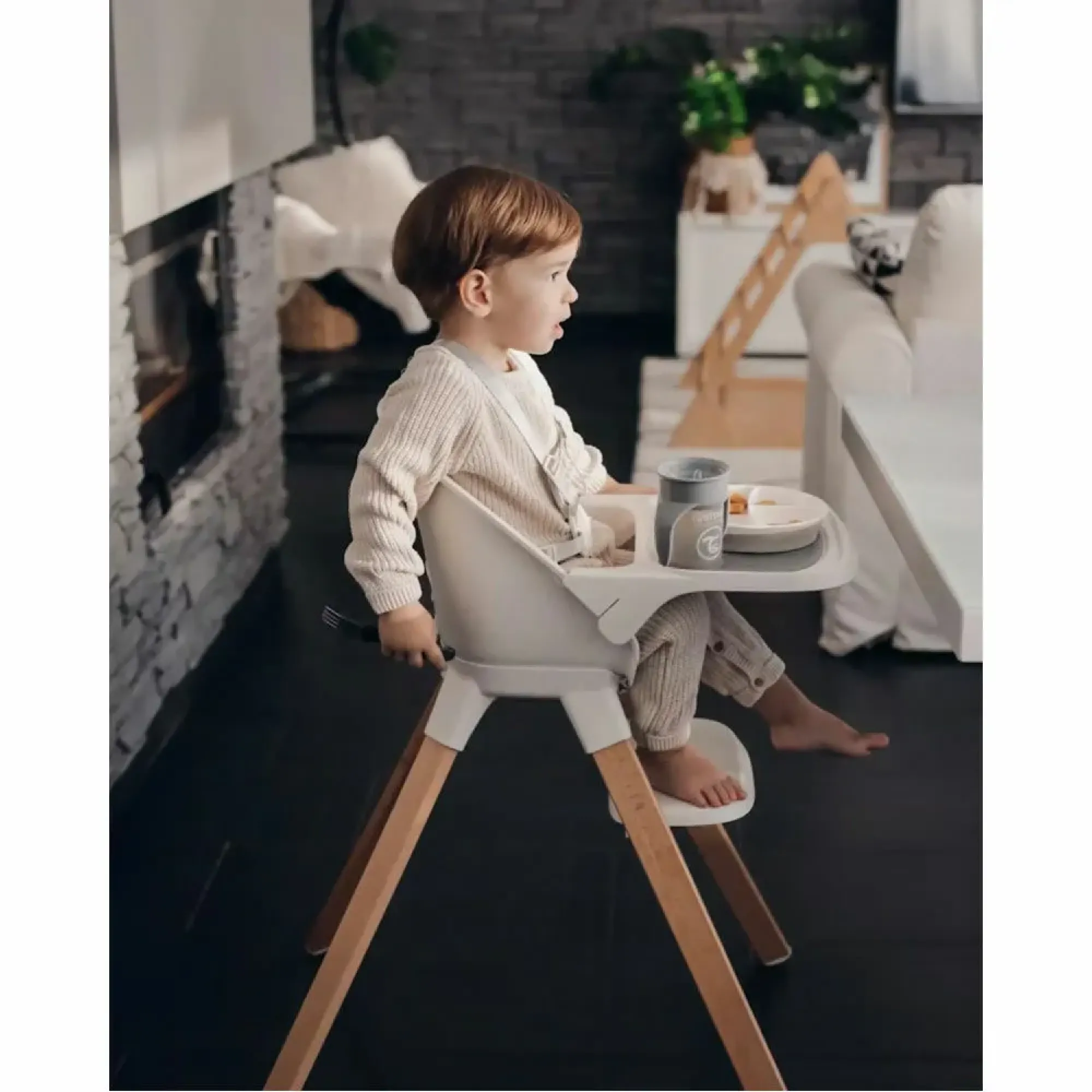 Стільчик для годування Twistshake Pastel Grey